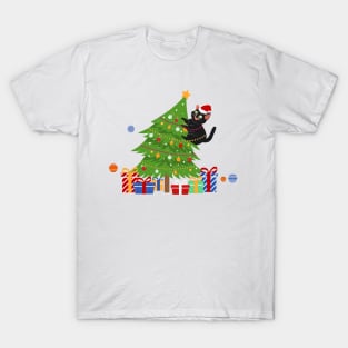 Cat Meowy Family Matching Christmas Pajamas Santa Cats Xmas T-Shirt